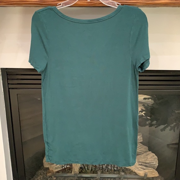 {Merona}Sz S Pine Green Vneck T-shirt - Picture 3 of 4